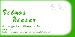 vilmos wieser business card